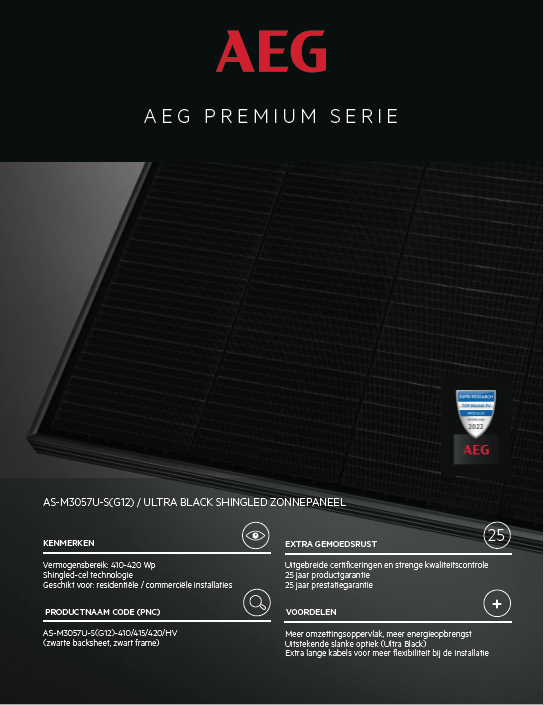 Aeg Wp Shingled Mono Full Black Quesolar B V Zakelijke Zonnepanelen